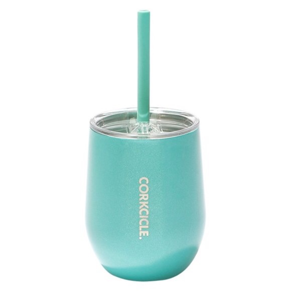 Corkcicle Stemless Insulated Wine Glass & Straw - Picture 1 of 2